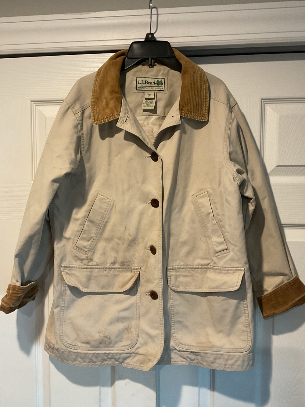L.L. Bean Vintage Women’s Tan Barn Chore Utility Jacket Car Coat Y2K sz M P